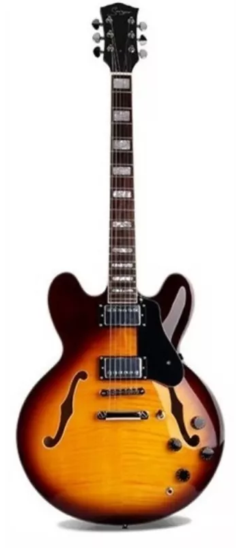 Smiger S-G16-SB полуакустическая гитара, 22 лада, Sunburst
