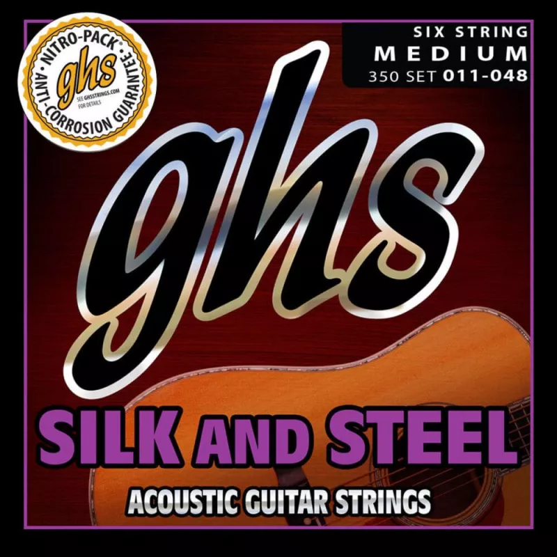GHS 350 SILK/STEEL 11-48 струны для акустической гитары