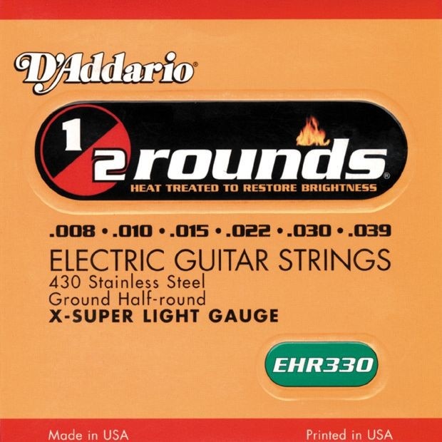 J.D.Addario EHR330 Half Rounds струны для электрогитары, 6 струн