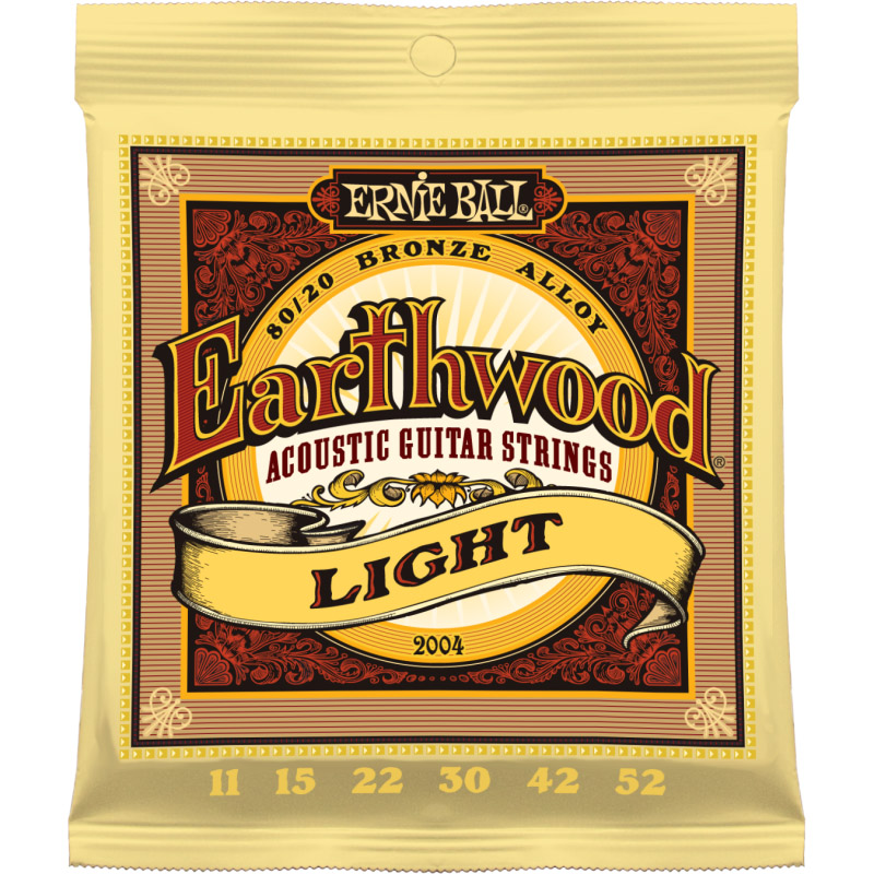 ERNIE BALL 2004 струны для акуст.гитары Earthwood 80/20 Bronze Light (11-52)