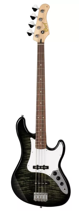 Cort GB24JJ TBK бас-гитара, цвет Trans Black