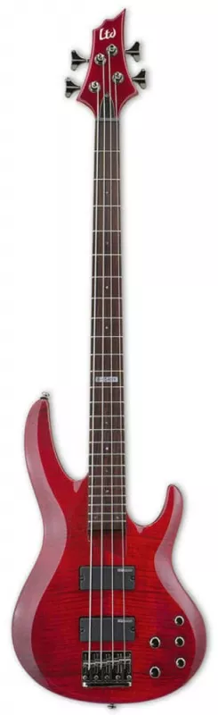 LTD B-154DX STR бас-гитара 4-струны, 24 лада, цвет See Thru Red