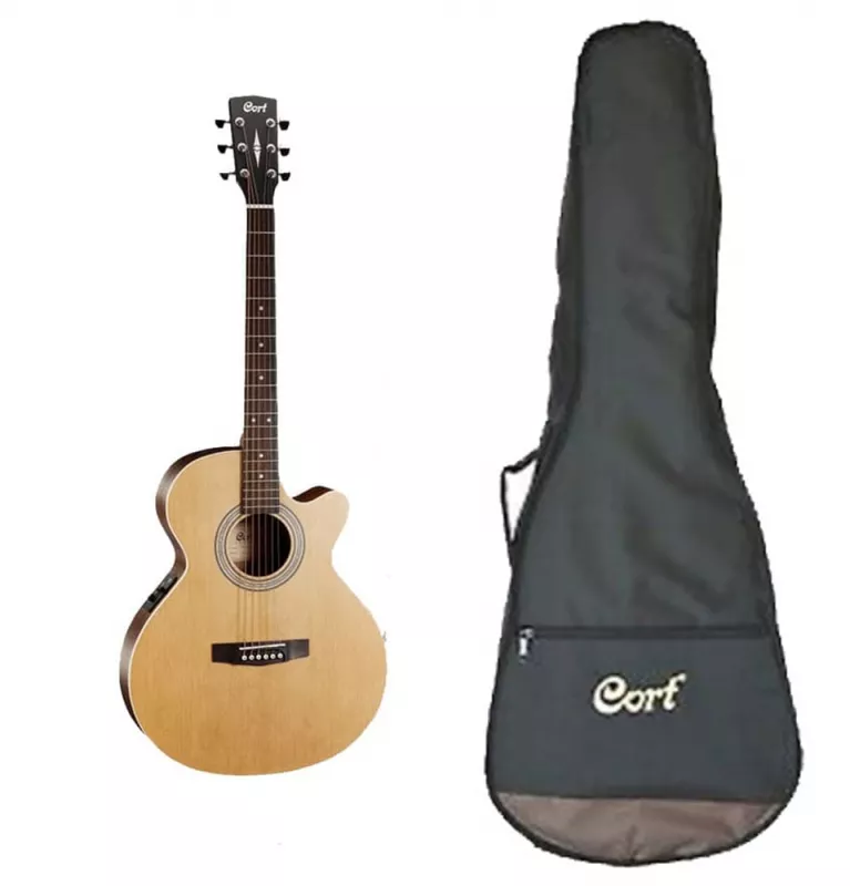 Cort SFX-ME OP bag электроакустическая гитара 4/4, чехол, Open Pore