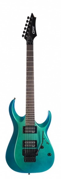 Cort X300 FBL электрогитара 6 струн, 24 лада, цвет Flip Blue